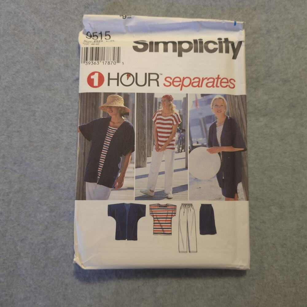 Simplicity 9515 Women’s 1 Hour Separates Pattern Size L / XL Easy Casual‎